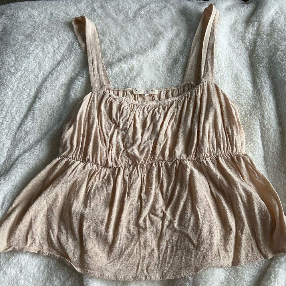 Women's Cream Sleeveless Top